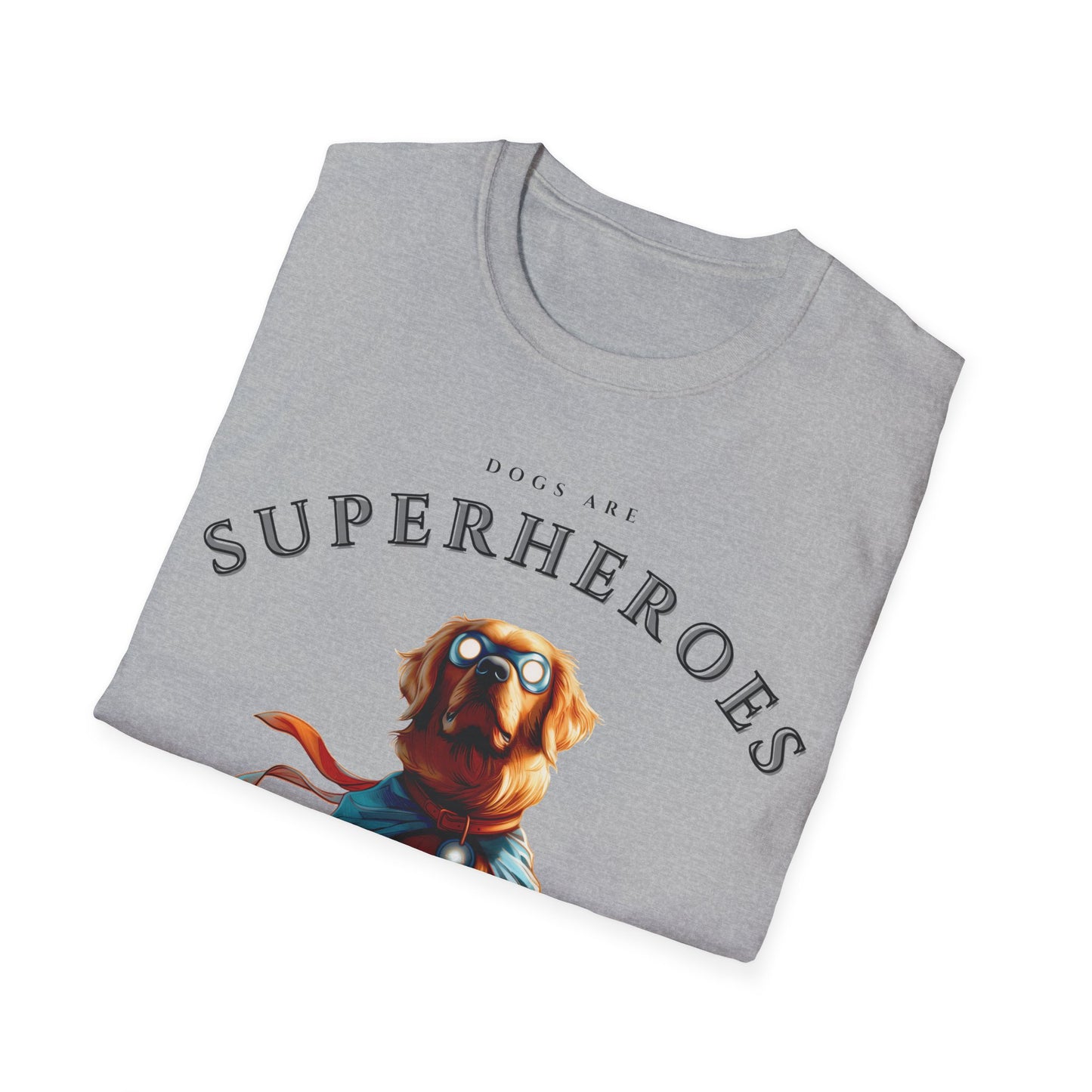 Dogs Are Superheroes: Golden Retriever, Unisex Softstyle T-Shirt