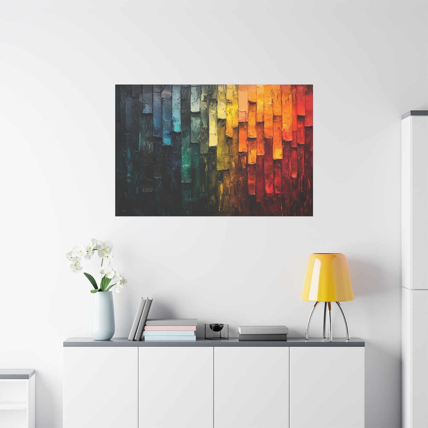 Abstract Color Strips - Canvas