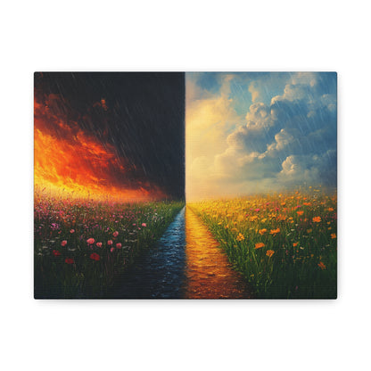 Light And Dark On The Same Path - Canvas