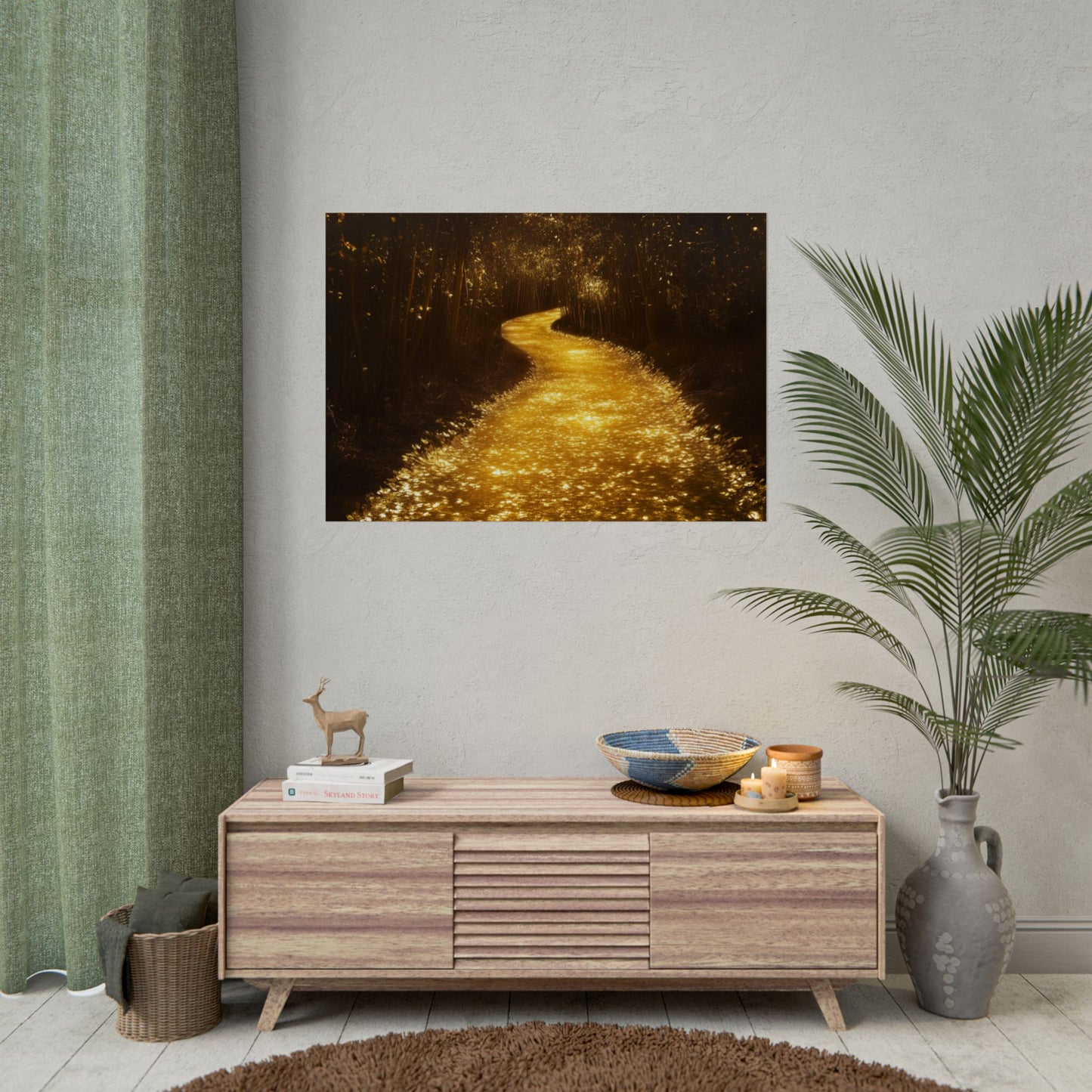 Gold Leaf Magical Golden Pathway - Premium Art Print