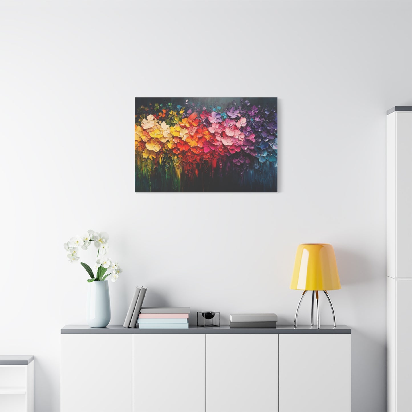 Rainbow Bloom Art - Canvas