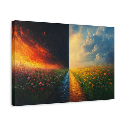 Light And Dark On The Same Path Canvas Art