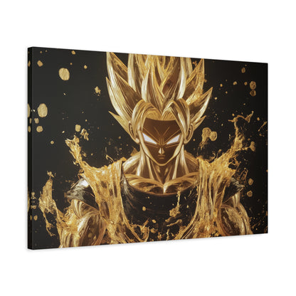 Gold Leaf Super Saiyan Art - Canvas