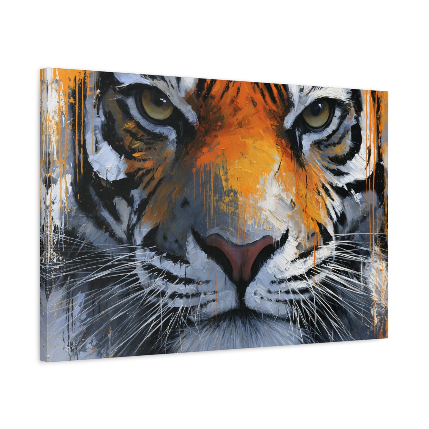 Abstract Tiger Canvas Art - Tiger Wall Decor
