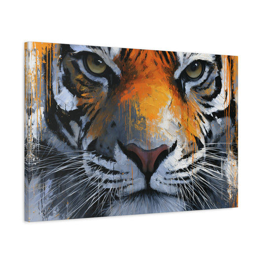 Abstract Tiger Canvas Art - Tiger Wall Decor