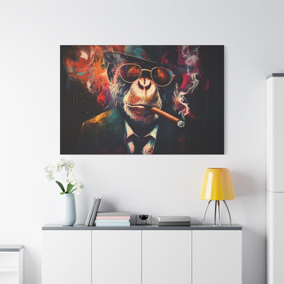 Gangster Chimpanzee Art - Canvas