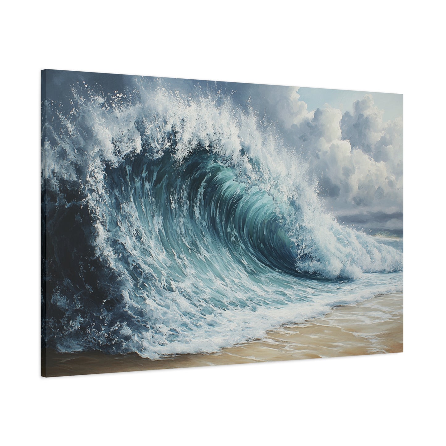 A Wave Crashes Canvas Art