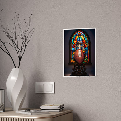 In Football We Trust Mosaic Glossy Art Print