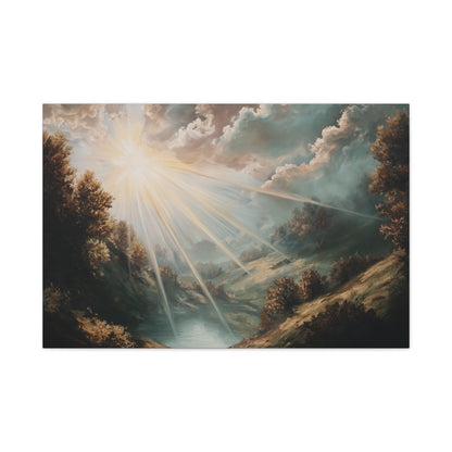 Sunshine River Landscape Art - Canvas