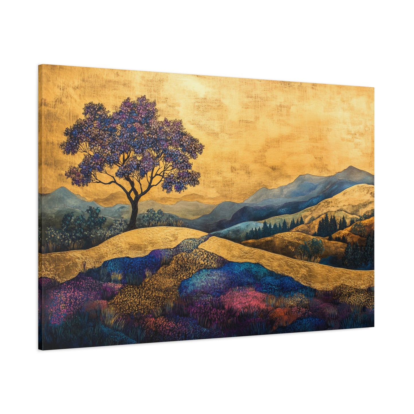 Gold Leaf Color Hues Landscape - Canvas