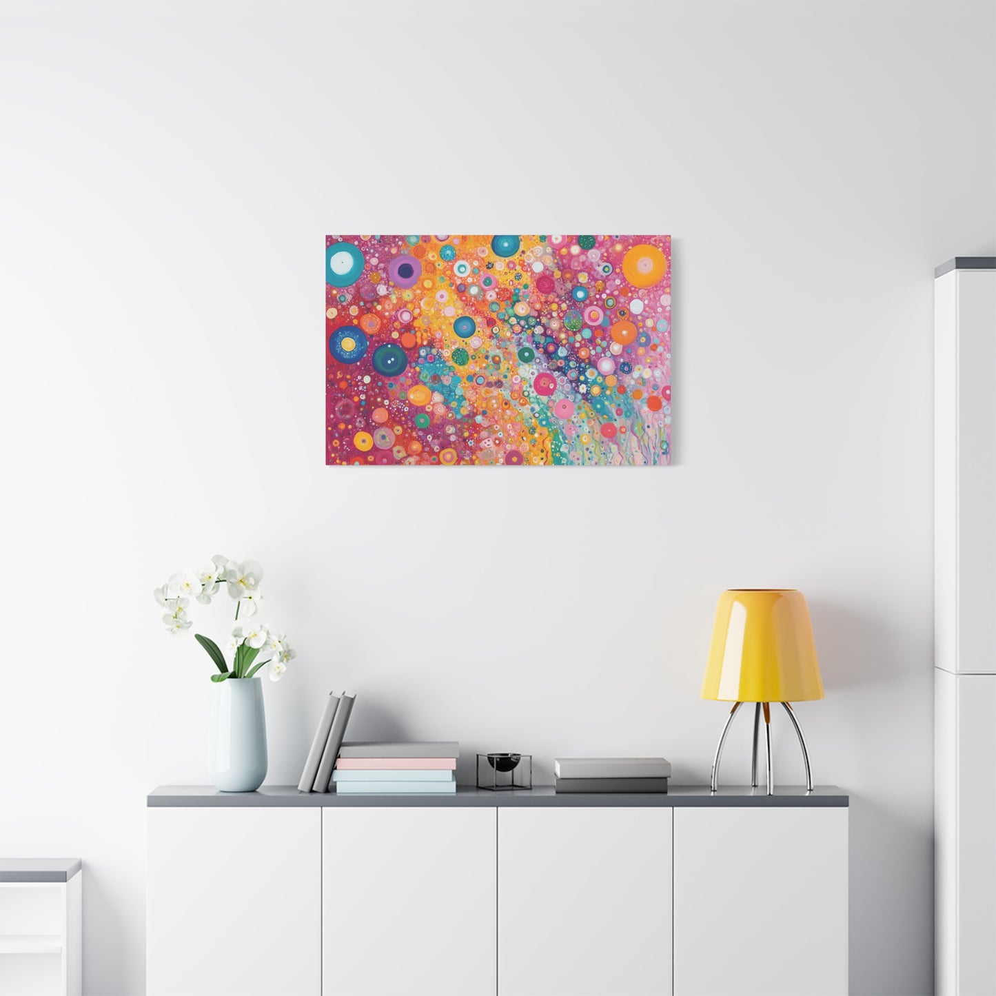 Color Flow Orbs Abstract - Canvas