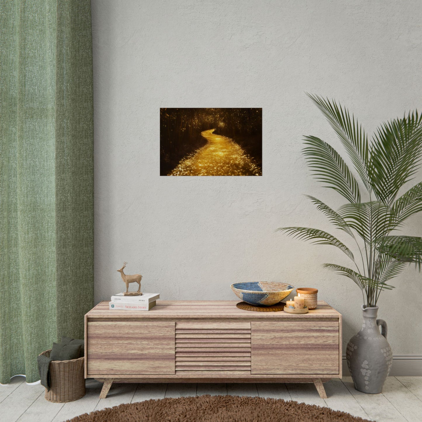 Gold Leaf Magical Golden Pathway - Premium Art Print