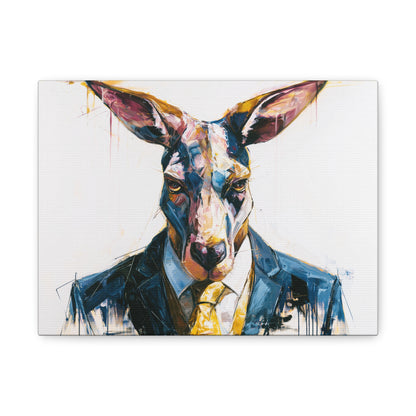 Gangster Kangaroo Canvas Art - Fun Kangaroo Wall Art