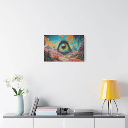 Psychedelic Eye Trippy Landscape Art - Canvas