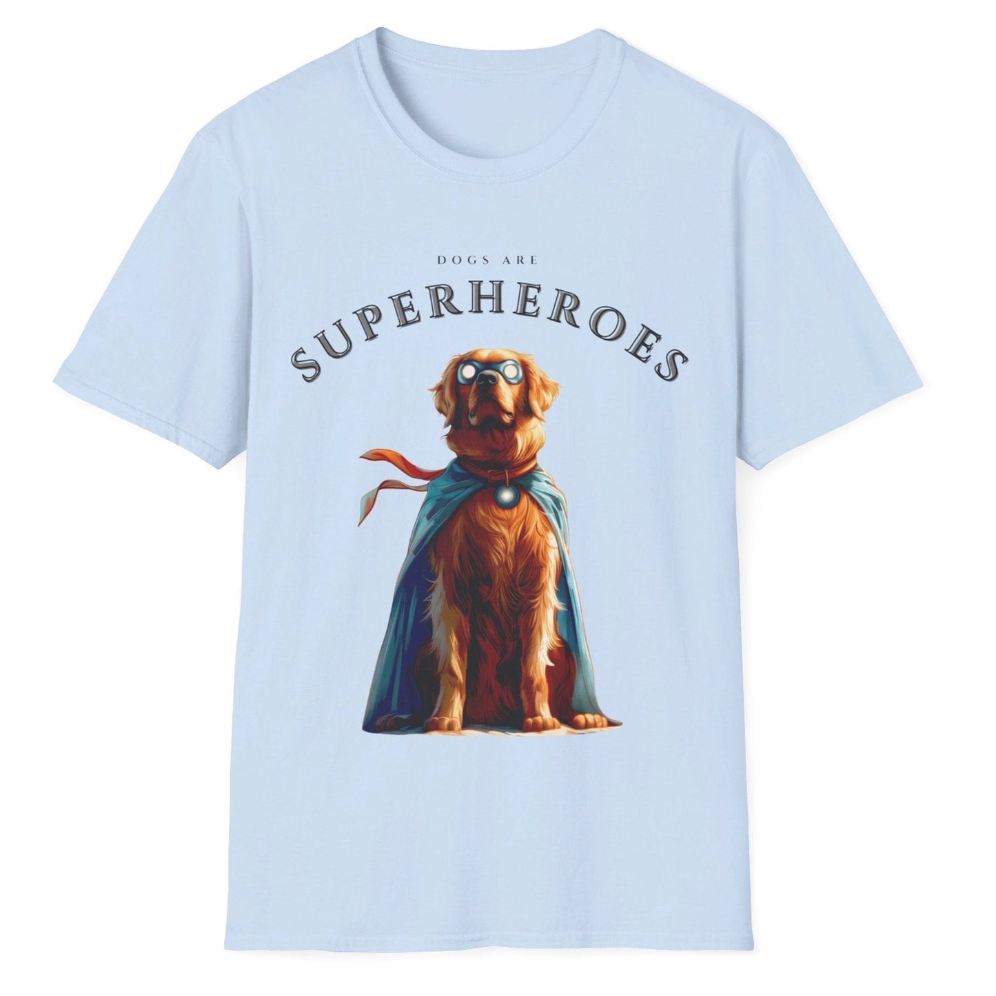 Dogs Are Superheroes: Golden Retriever, Unisex Softstyle T-Shirt