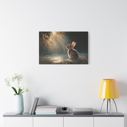 Sunlit Bunny Rabbit Art - Canvas