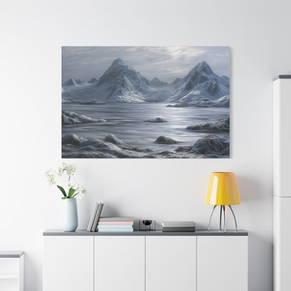 Serene Arctic Mountain Landscape - Canvas