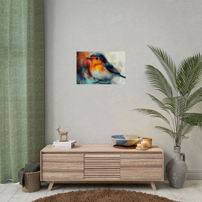 Red Breast Robin Art - Premium Art Print