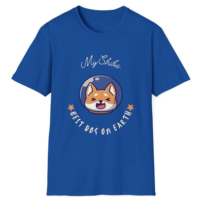 My Shiba, Best Dog On Earth, Unisex Softstyle T-Shirt