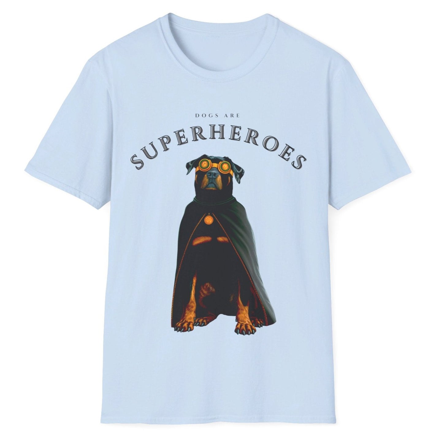 Dogs Are Superheroes: Rottweiler, Unisex Softstyle T-Shirt