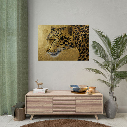 Gold Leaf Leopard Art - Premium Art Print