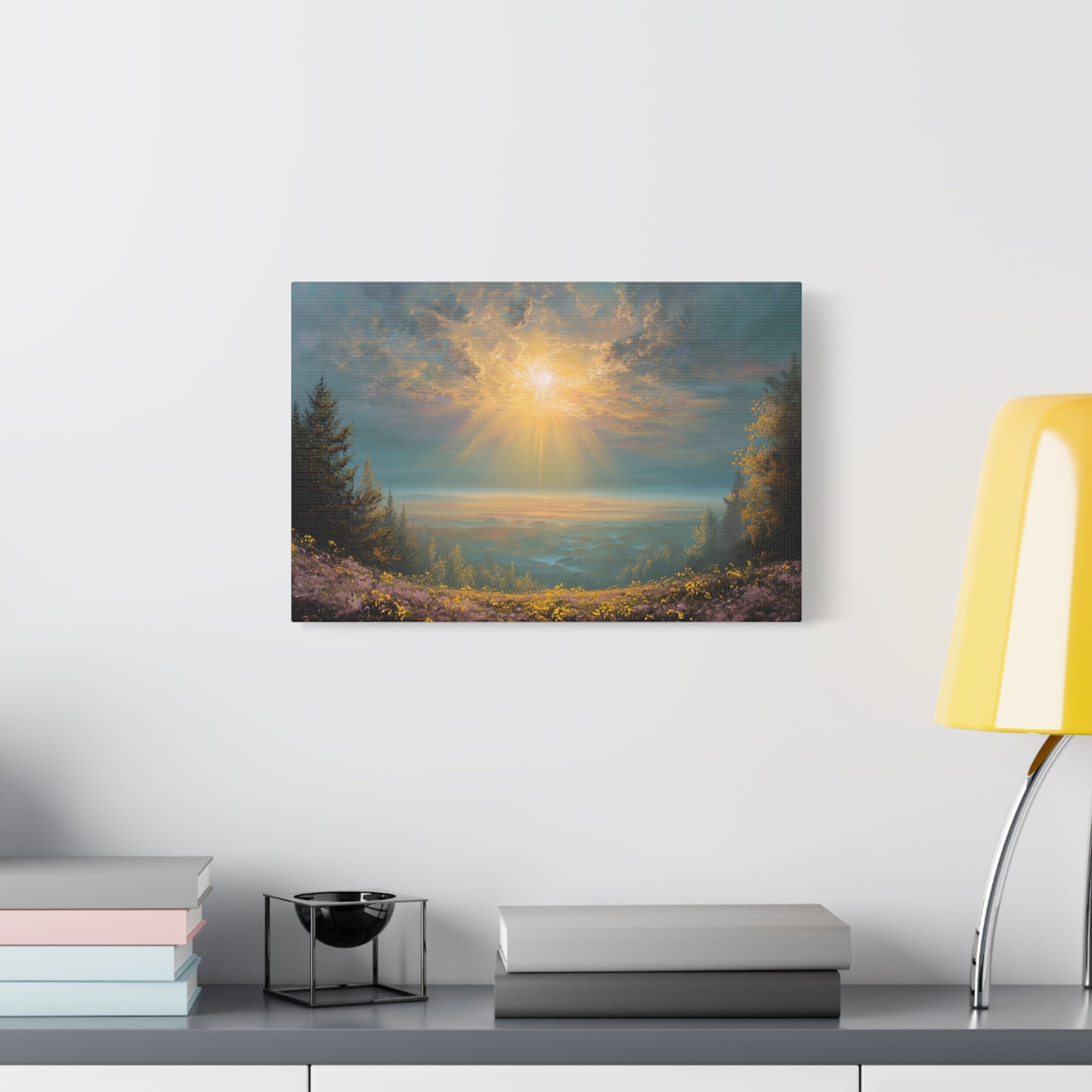 Sunlight Through Clouds Nature Art - Canvas