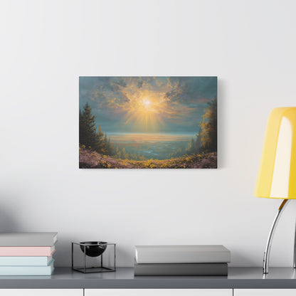 Sunlight Through Clouds Nature Art - Canvas