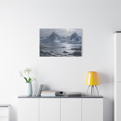 Serene Arctic Mountain Landscape - Canvas