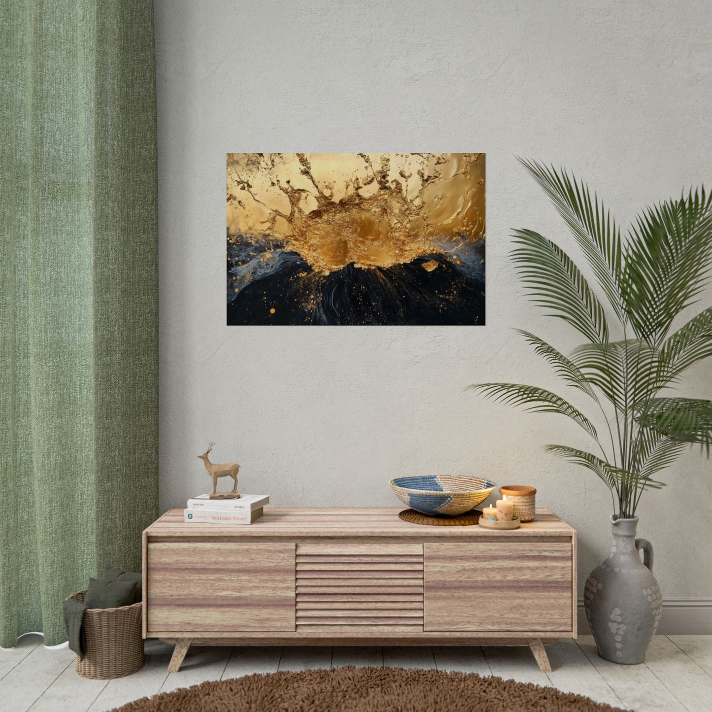 Gold Leaf Abstract Eruption - Premium Art Print