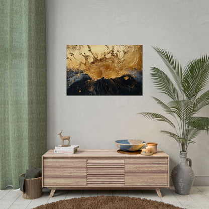 Gold Leaf Abstract Eruption - Premium Art Print