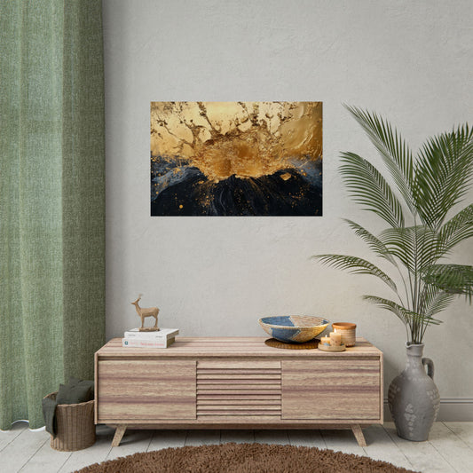 Gold Leaf Abstract Eruption - Premium Art Print
