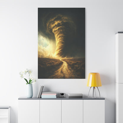 The Footpath To Destruction Tornado Art - Canvas