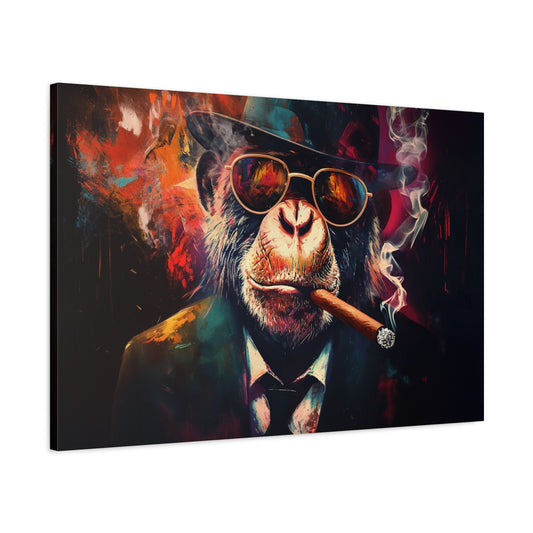 Gangster Chimpanzee Art - Canvas