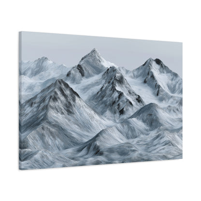 Snowy Mountain Range Glory - Canvas