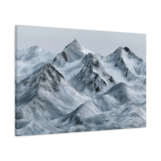 Snowy Mountain Range Glory - Canvas