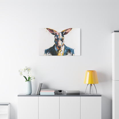 Gangster Kangaroo Canvas Art - Fun Kangaroo Wall Art