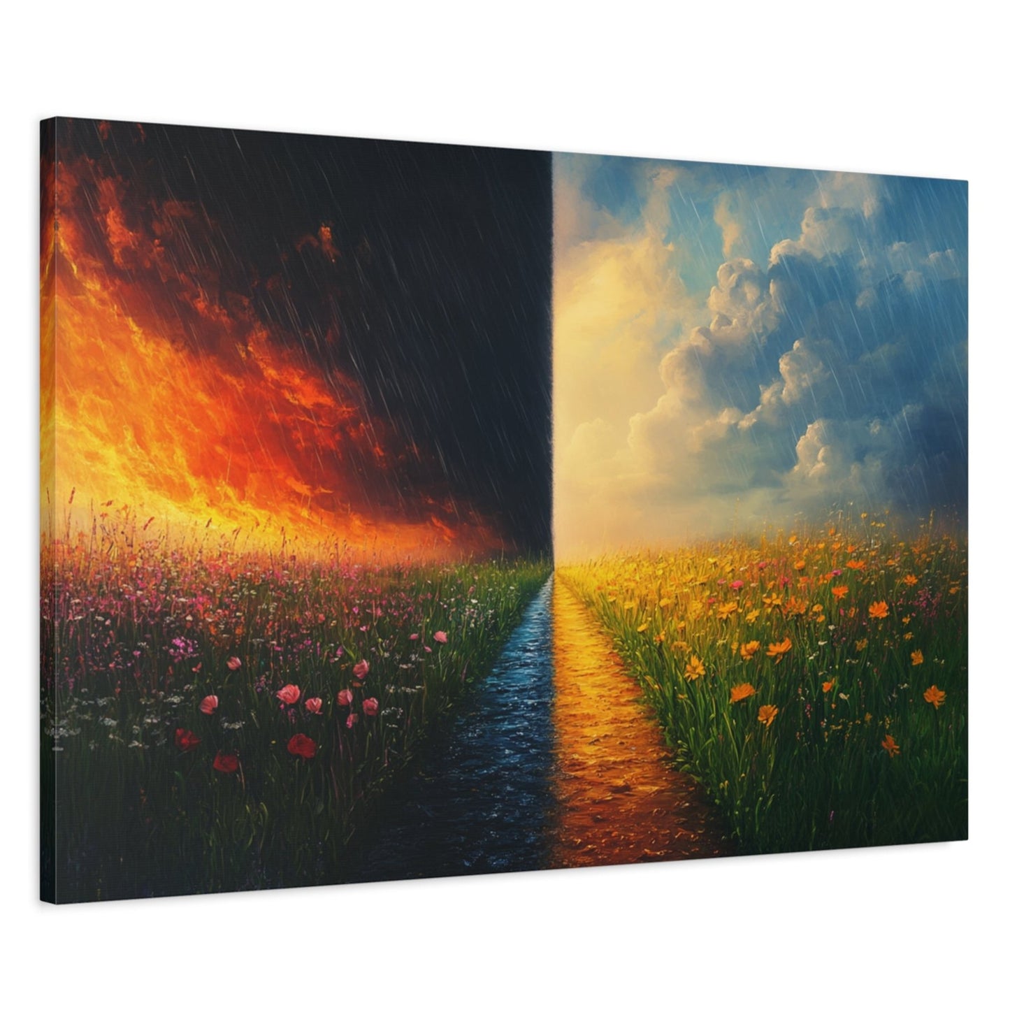 Light And Dark On The Same Path Canvas Art