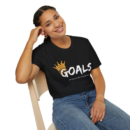 Goals, One Step At A Time, Unisex Softstyle T-Shirt