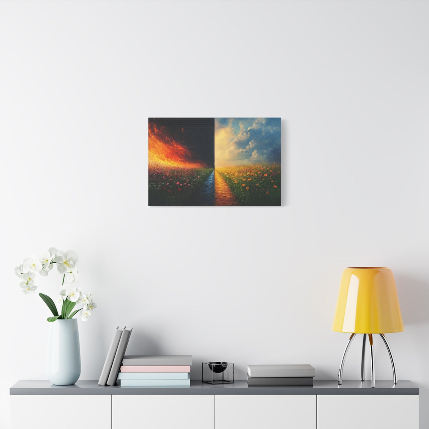 Light And Dark On The Same Path Canvas Art