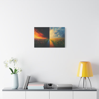 Light And Dark On The Same Path Canvas Art