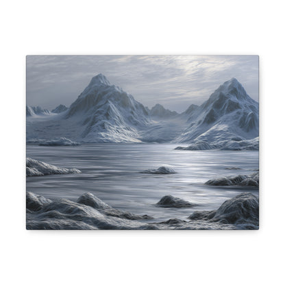 Serene Arctic Mountain Landscape - Canvas