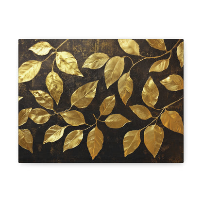 Gold Leaf Golden Leaves - Canvas