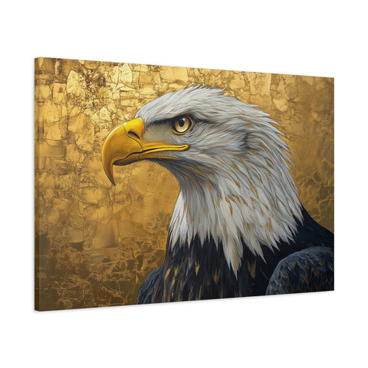 Gold Leaf Bald Eagle - Canvas