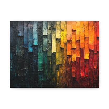 Abstract Color Strips - Canvas