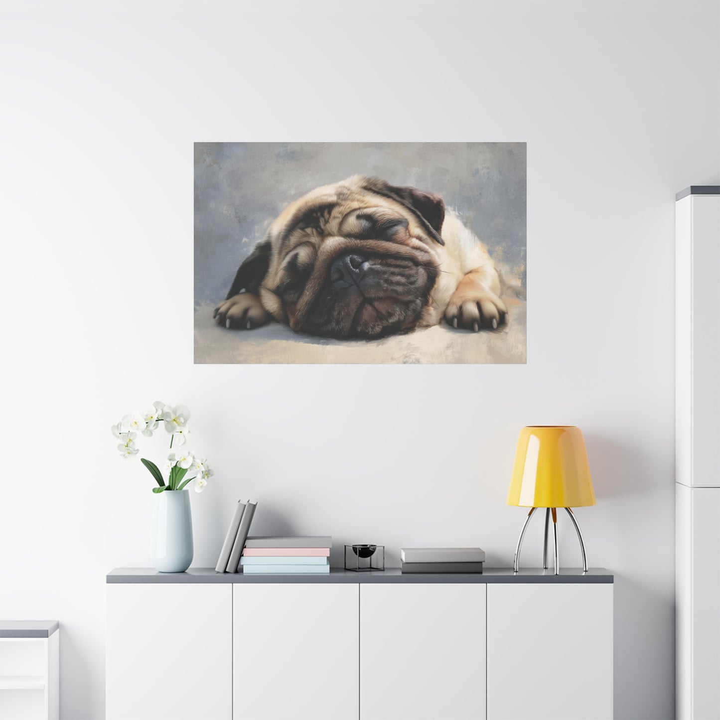 Sleeping Pug Art - Canvas Wall Decor