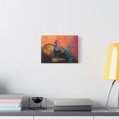 Peacock On A Fancy Chair - Canvas