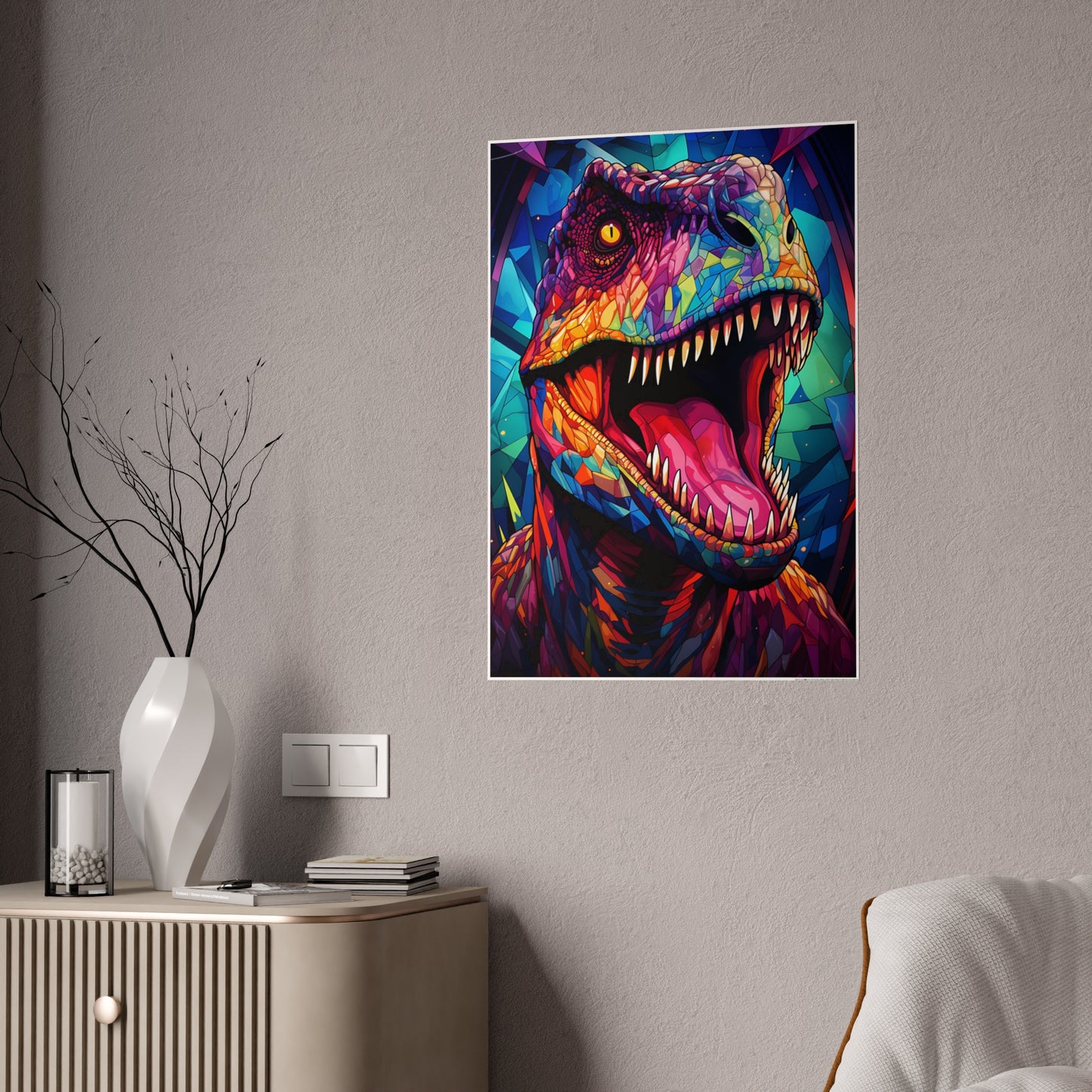 Jurassic Predator Glossy Art Print