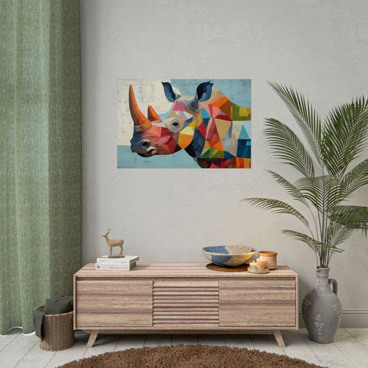 Abstract Rhino - Premium Art Print