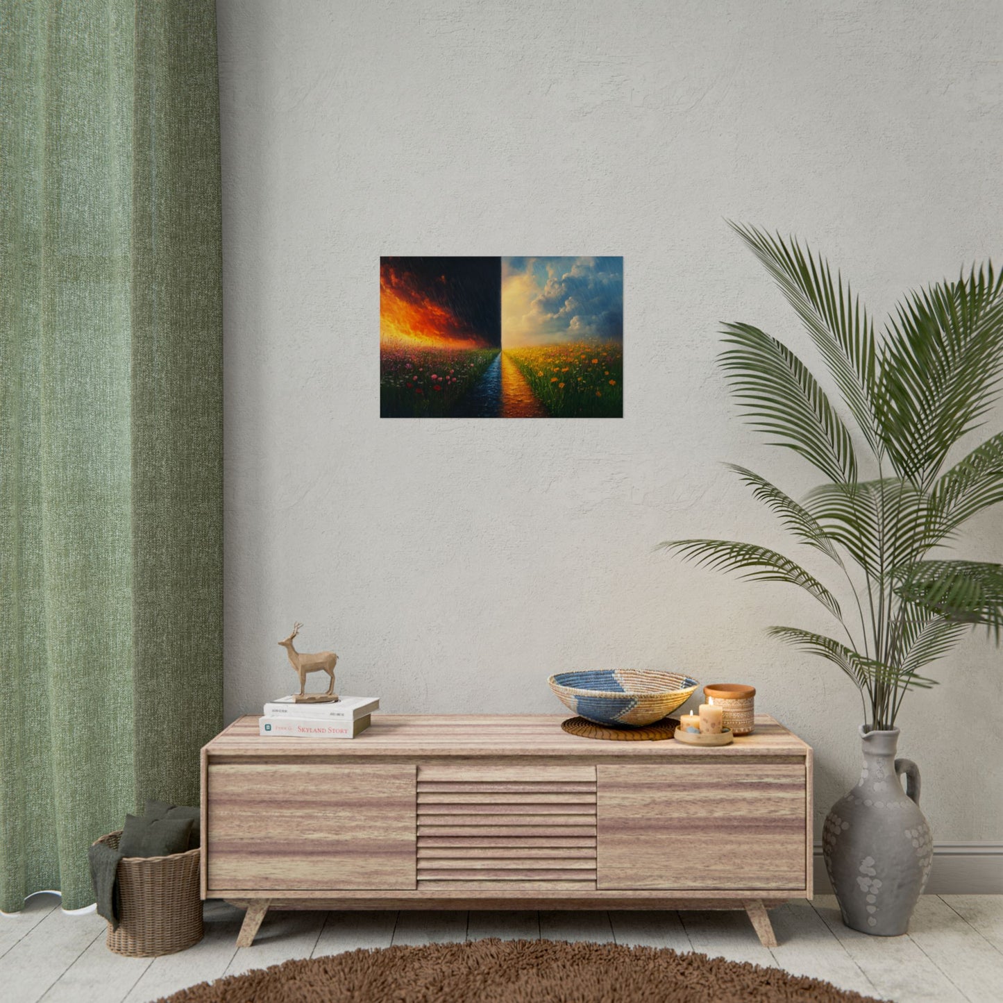 Light And Dark On The Same Path - Premium Art Print