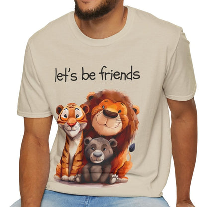 Let's Be Friends, Unisex Softstyle T-Shirt